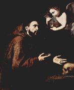 Jose de Ribera Der Hl. Franz von Assisi und der Engel mit der Wasserflasche oil on canvas